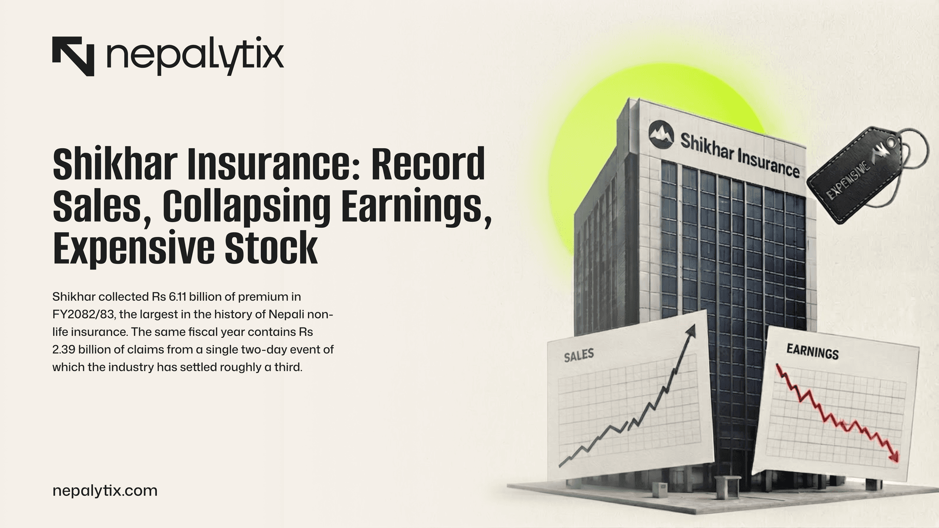 Shikhar Insurance: Record Sales, Collapsing Earnings, Expensive Stock