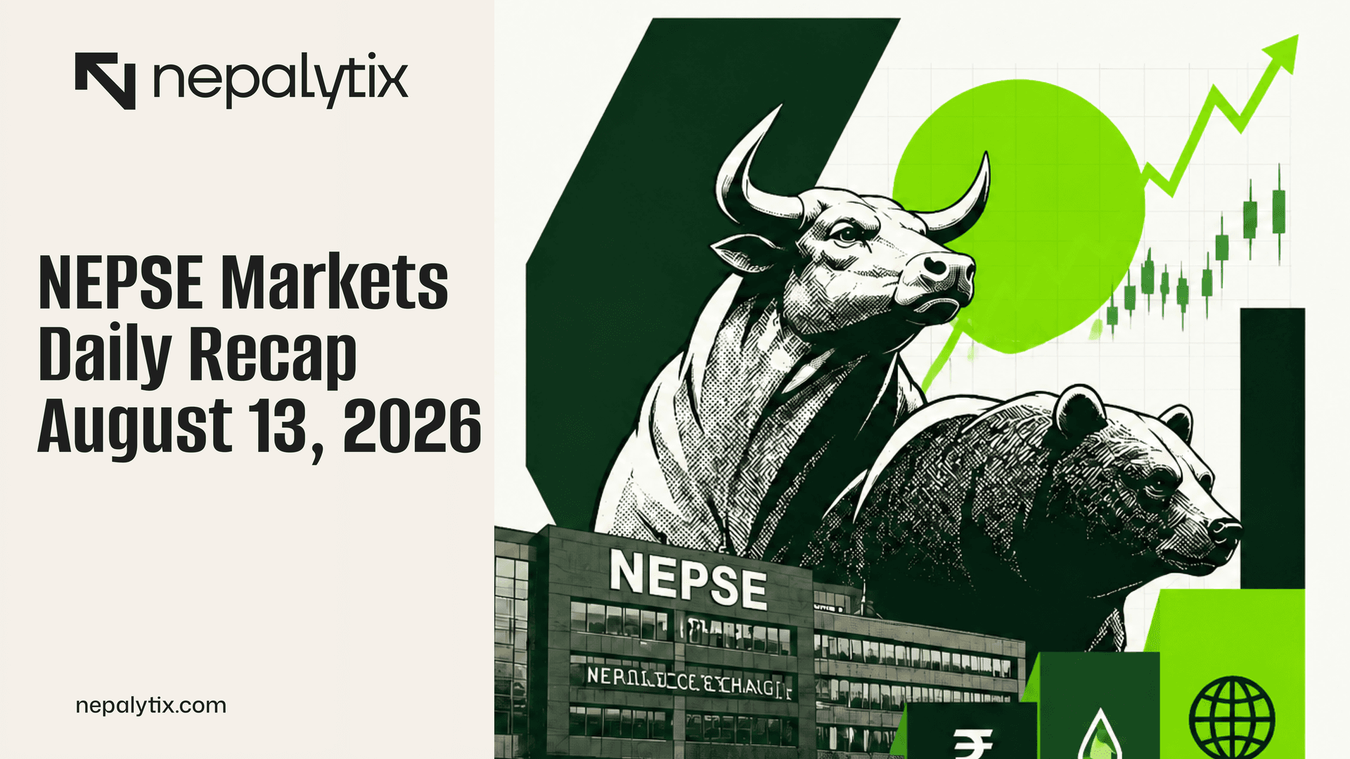 NEPSE Markets Daily Recap August 13, 2026:  GHL alone does 8% of the market