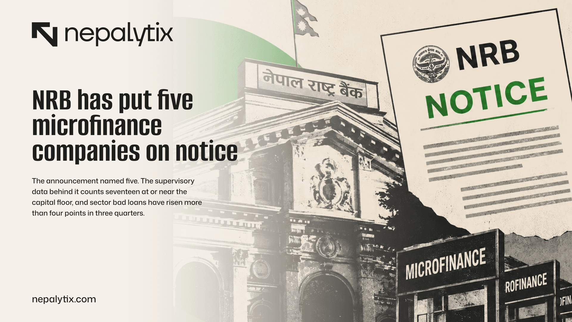 NRB has put five microfinance companies on notice