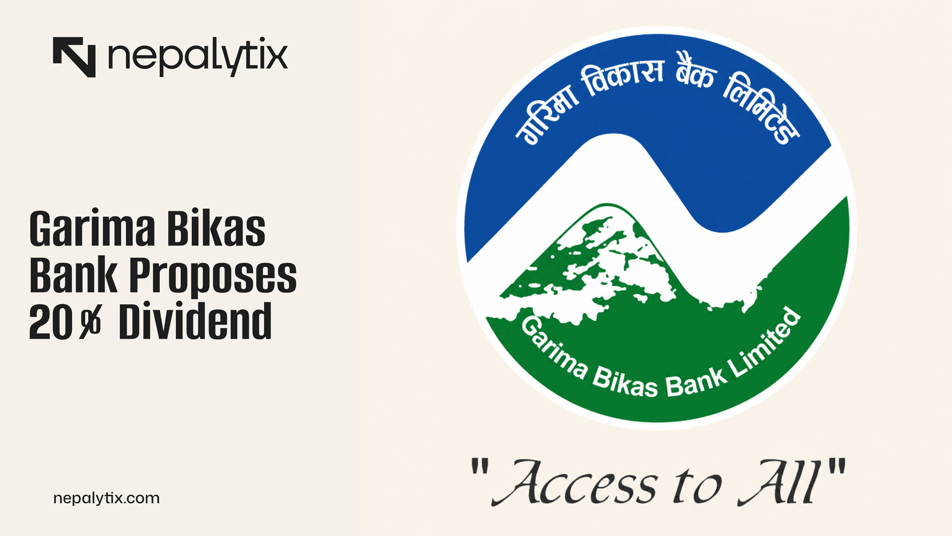 Garima Bikas Bank Proposes 20% Dividend