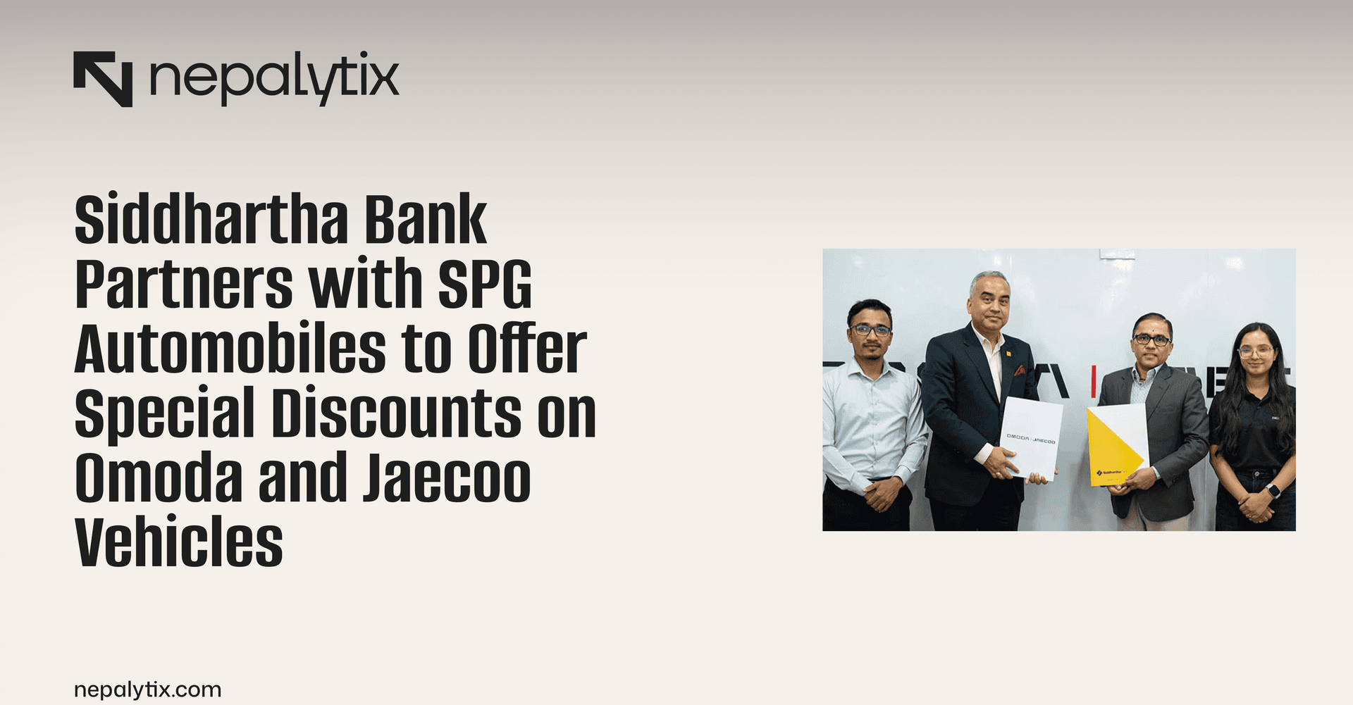 Siddhartha Bank Partners with SPG Automobiles to Offer Special Discounts on Omoda and Jaecoo Vehicles