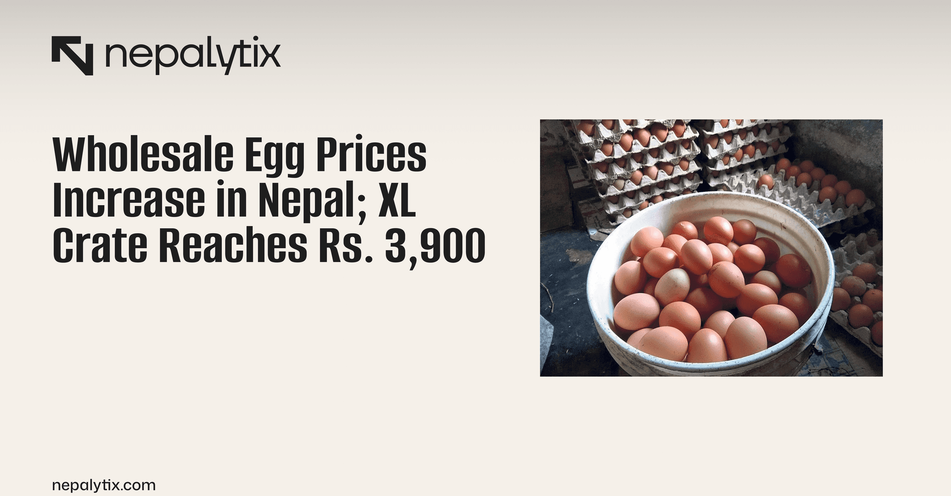 Wholesale Egg Prices Increase in Nepal; XL Crate Reaches Rs. 3,900