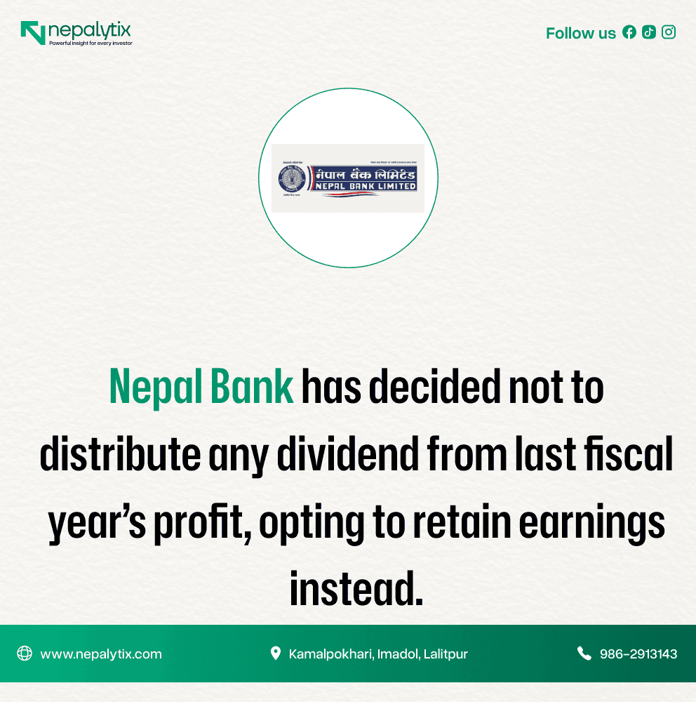 Nepal Bank Decides Against Dividend Distribution