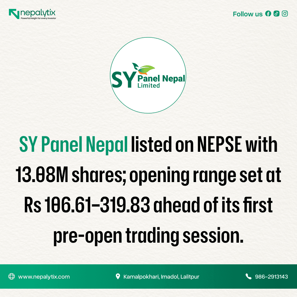SY Panel Nepal Shares Listed on NEPSE