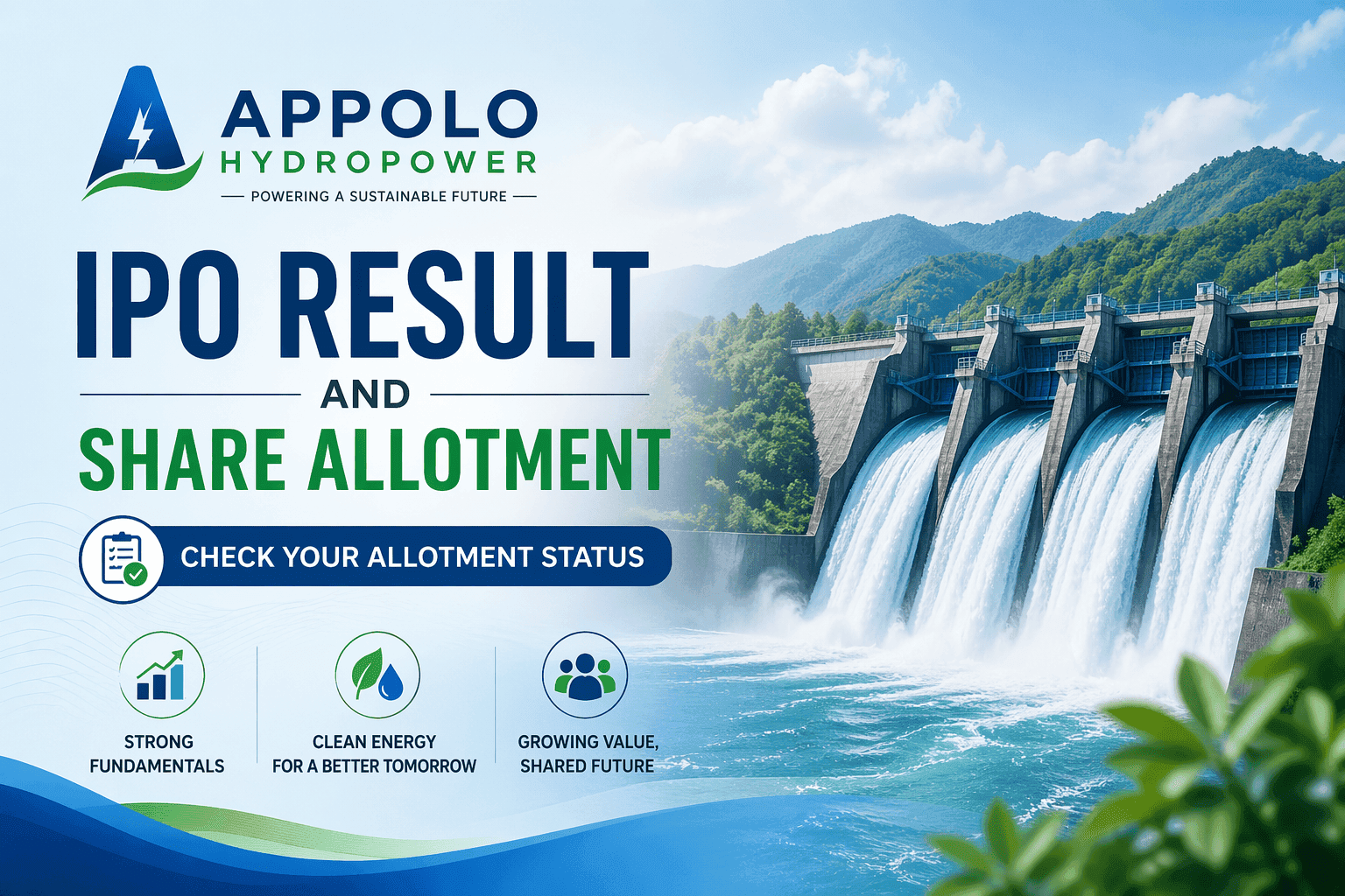 Apollo Hydropower IPO Allotment Completed; Over 78,000 Applicants Receive Shares