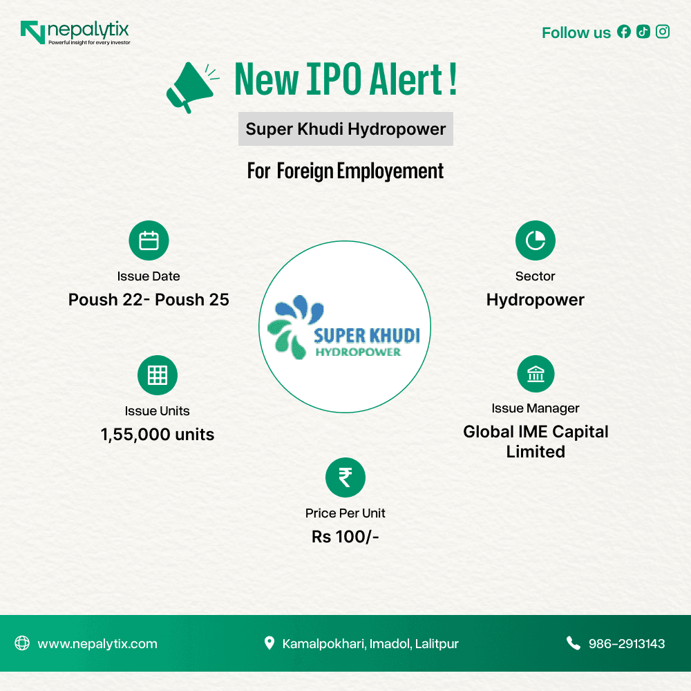 Super Khudi Hydropower Opens IPO Applications from Today