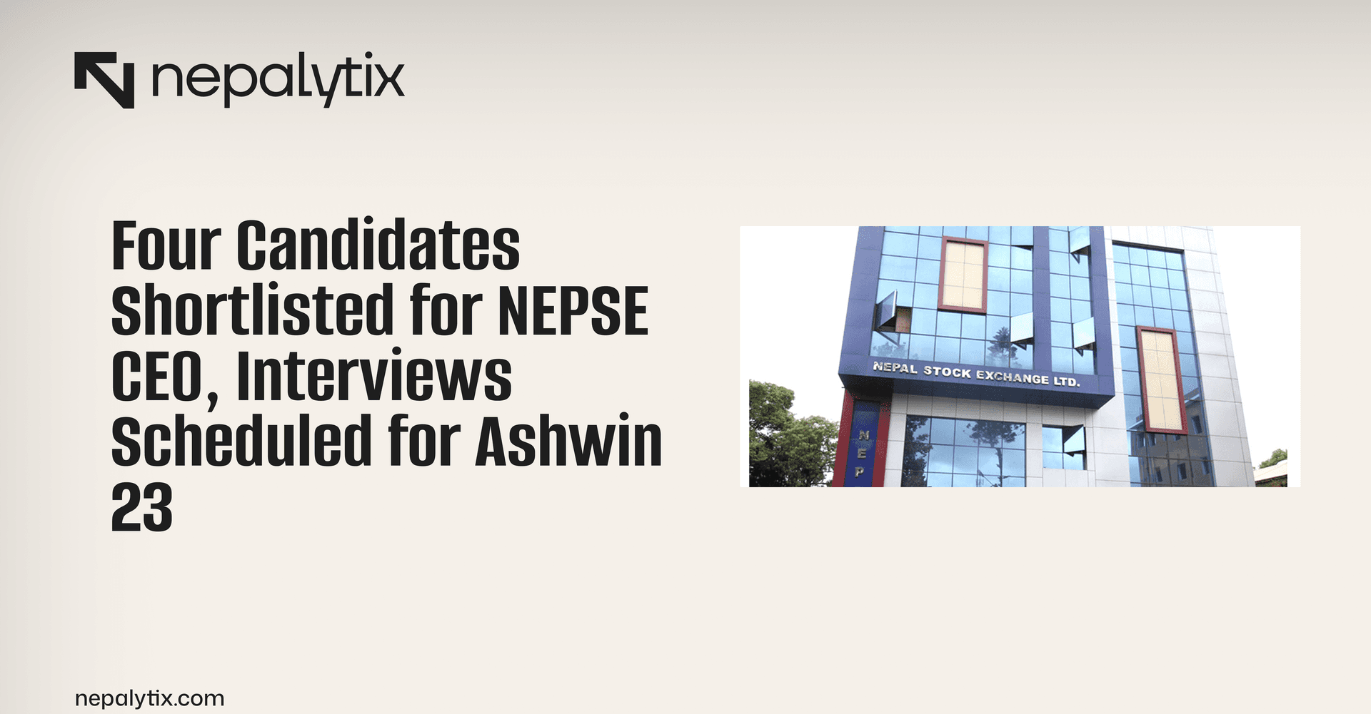 Four Candidates Shortlisted for NEPSE CEO, Interviews Scheduled for Ashwin 23