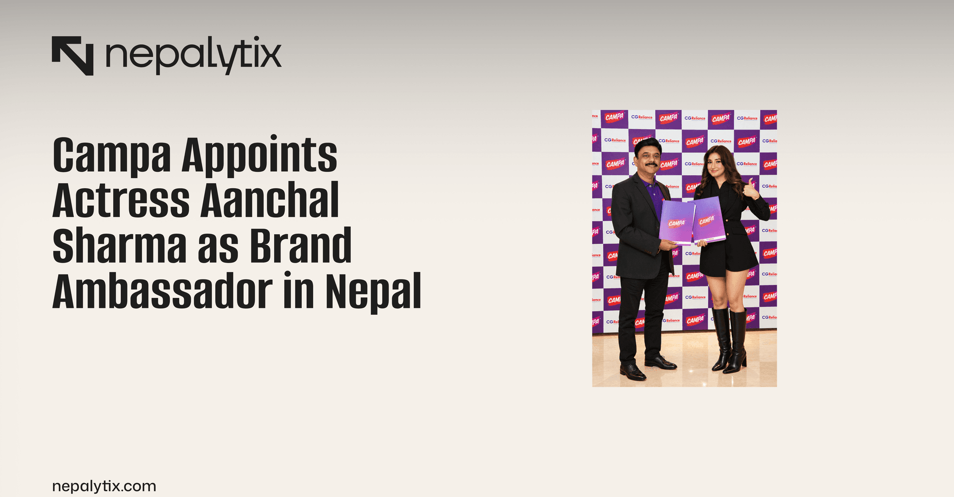 Campa Appoints Actress Aanchal Sharma as Brand Ambassador in Nepal