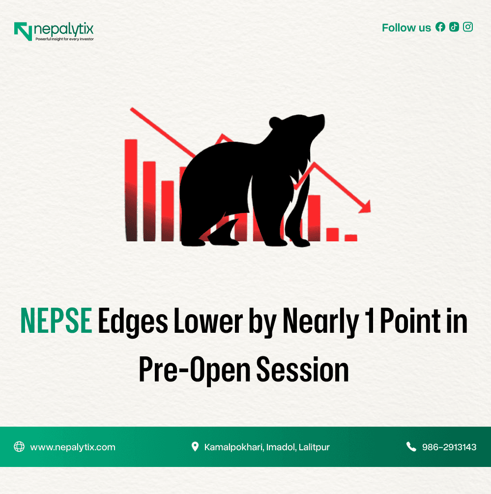 NEPSE Edges Lower by Nearly 1 Point in Pre-Open Session