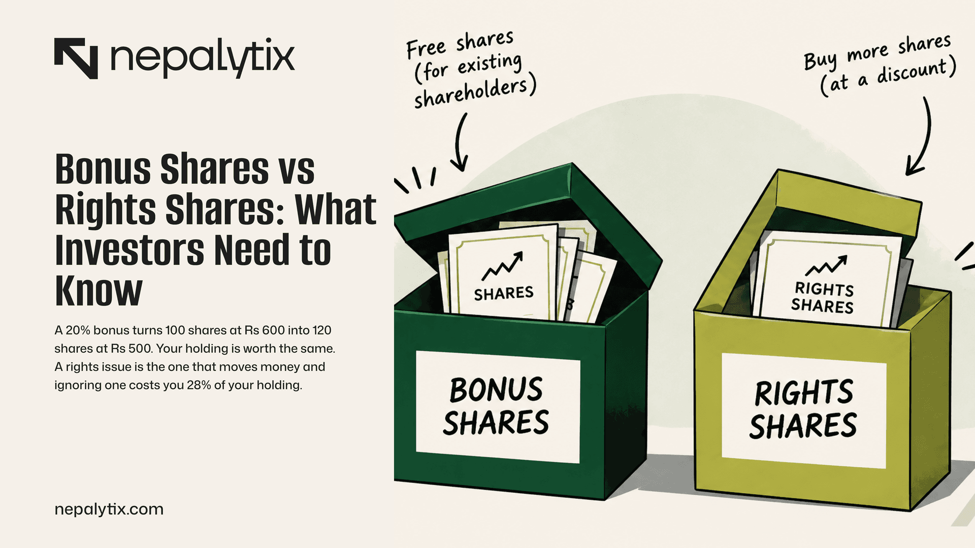 Bonus Shares vs Rights Shares: What Nepali Investors Need to Know