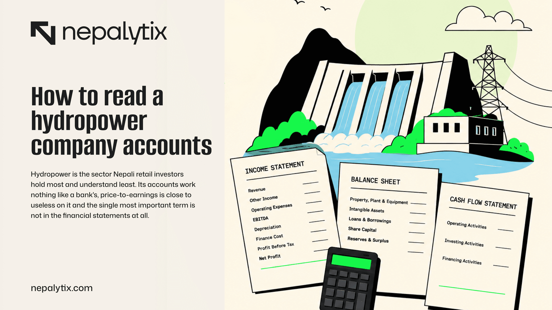 How to read a hydropower company's accounts