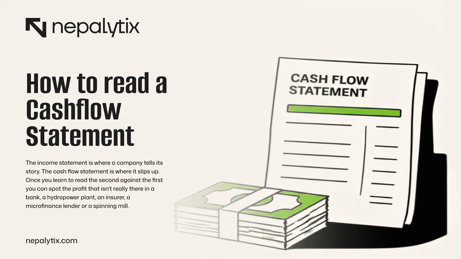 How to read a cash flow statement