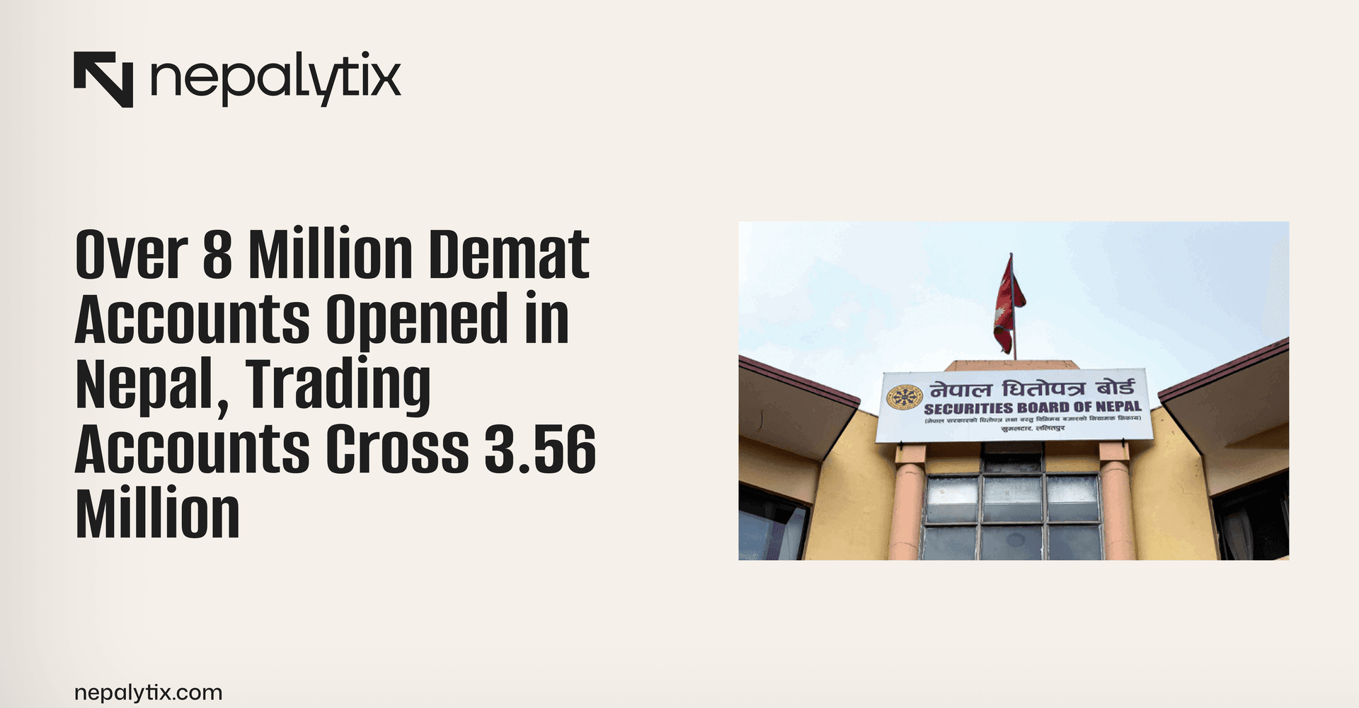 Over 8 Million Demat Accounts Opened in Nepal, Trading Accounts Cross 3.56 Million