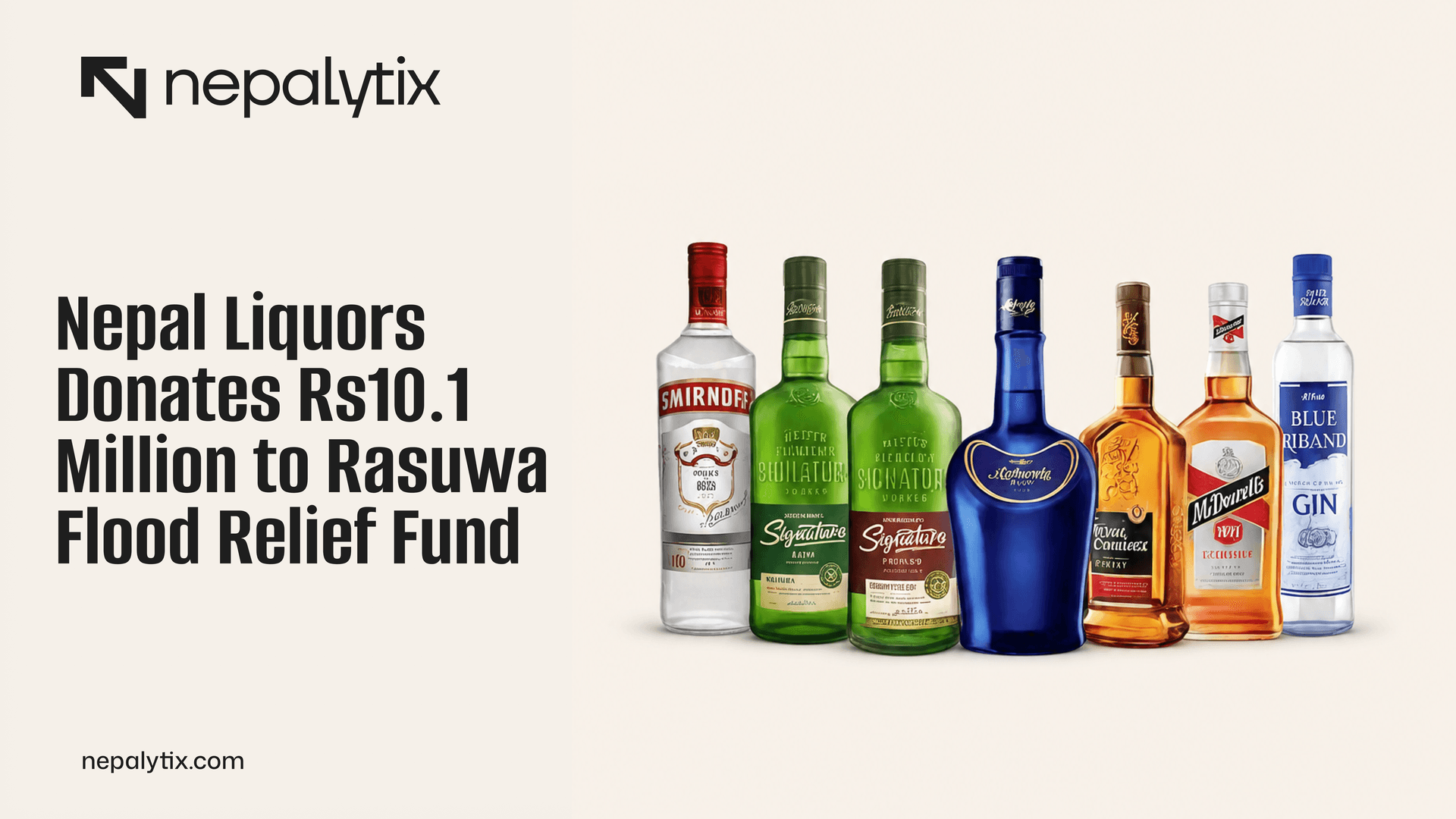 Nepal Liquors Donates Rs10.1 Million to Rasuwa Flood Relief Fund