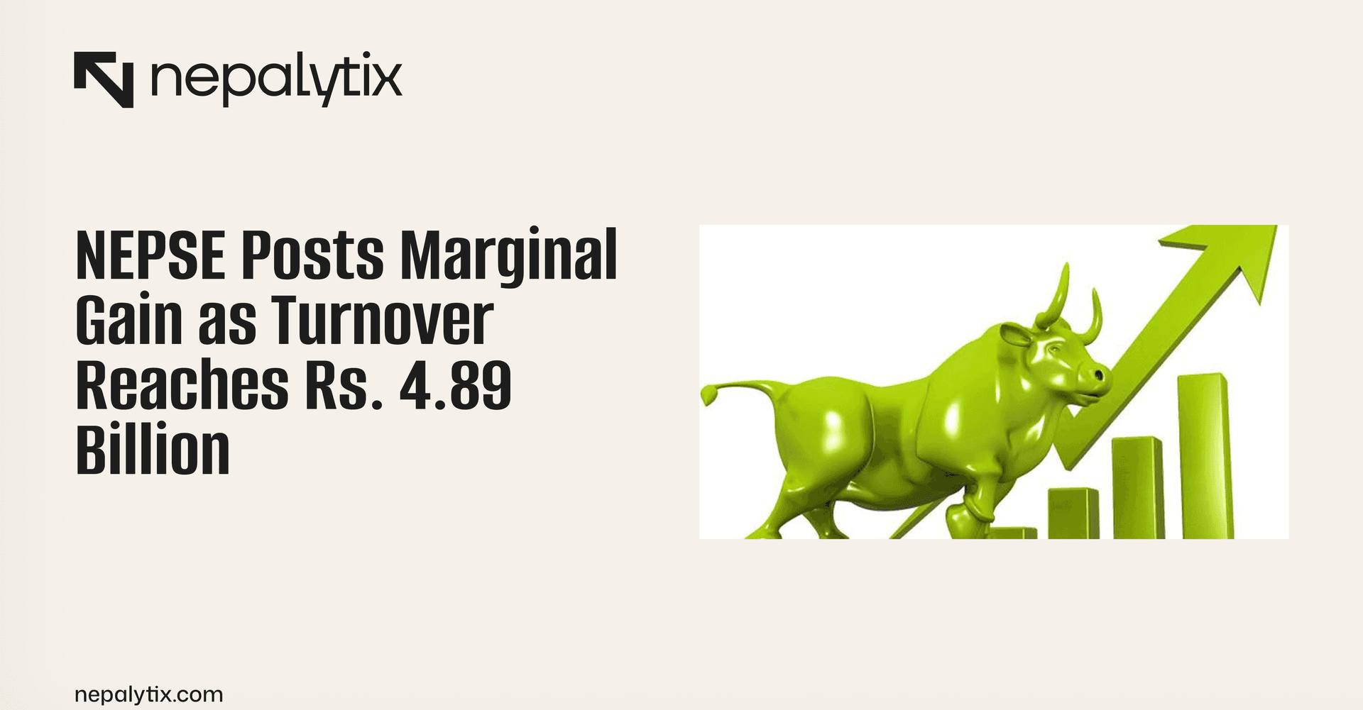 NEPSE Posts Marginal Gain as Turnover Reaches Rs. 4.89 Billion