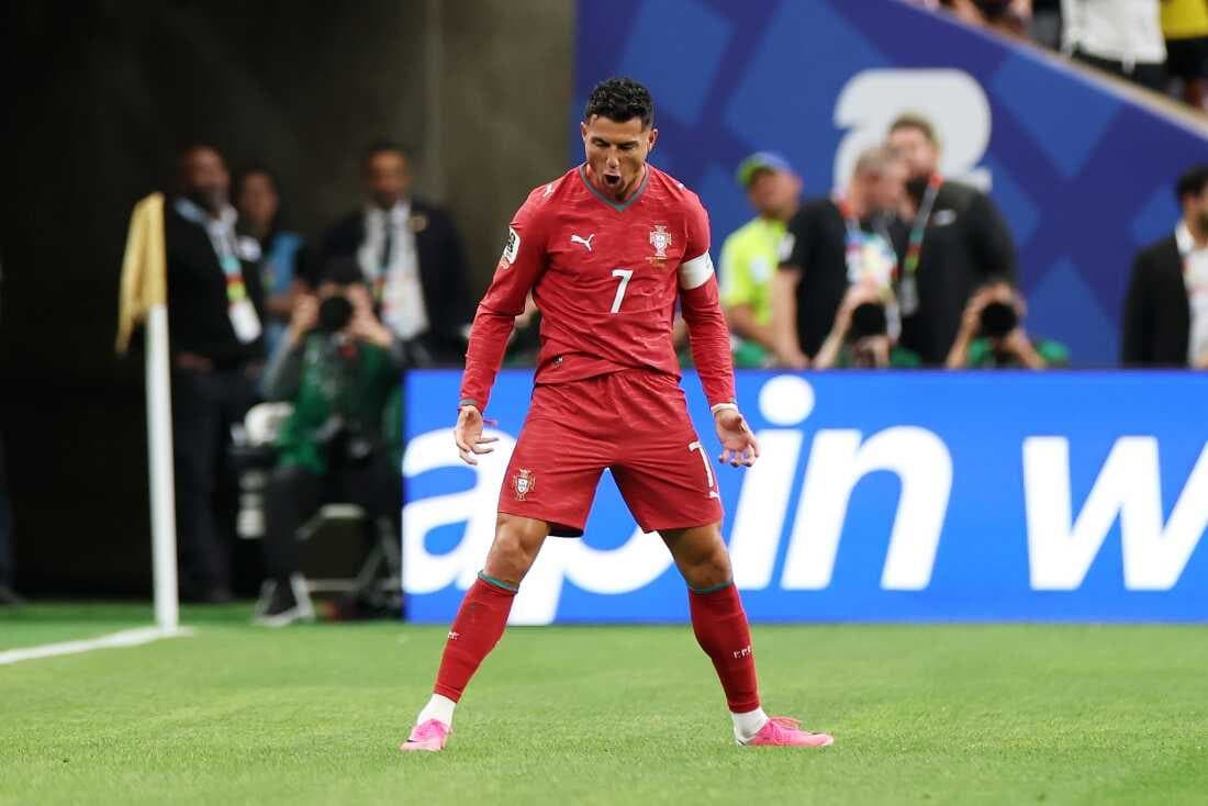 Ronaldo Shines as Portugal Thrash Uzbekistan 5-0 to Go Top of Group K