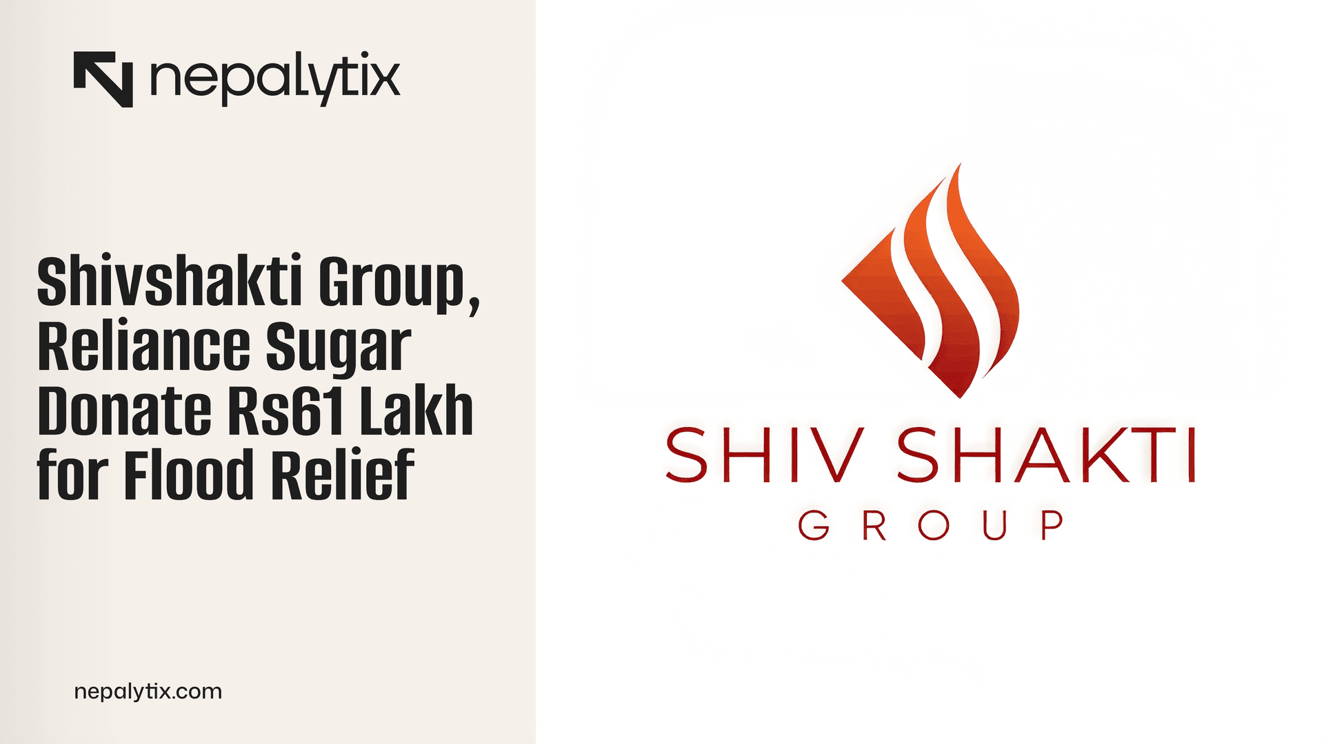 Shivshakti Group, Reliance Sugar Donate Rs61 Lakh for Flood Relief