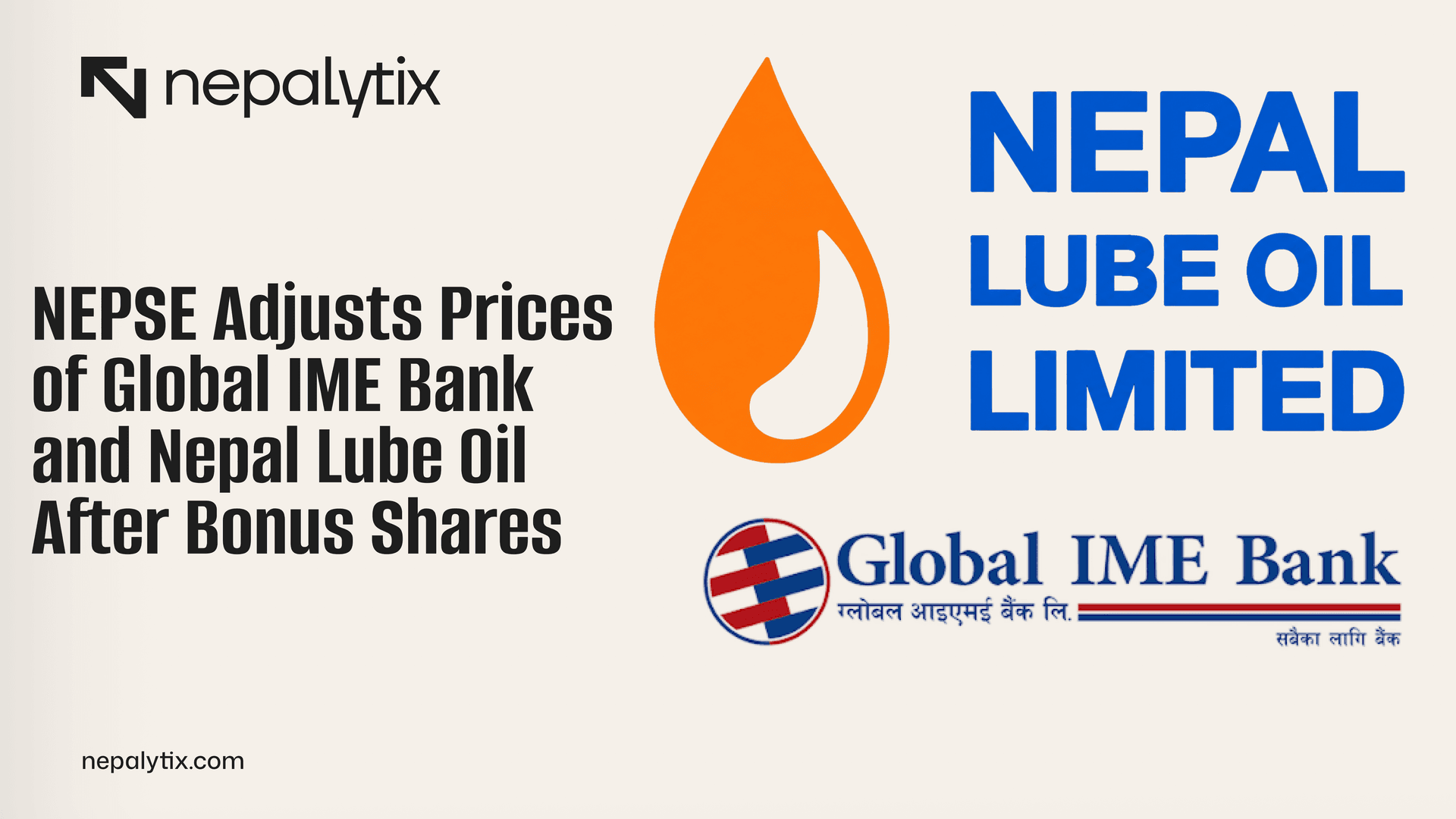 NEPSE Adjusts Prices of Global IME Bank and Nepal Lube Oil After Bonus Shares