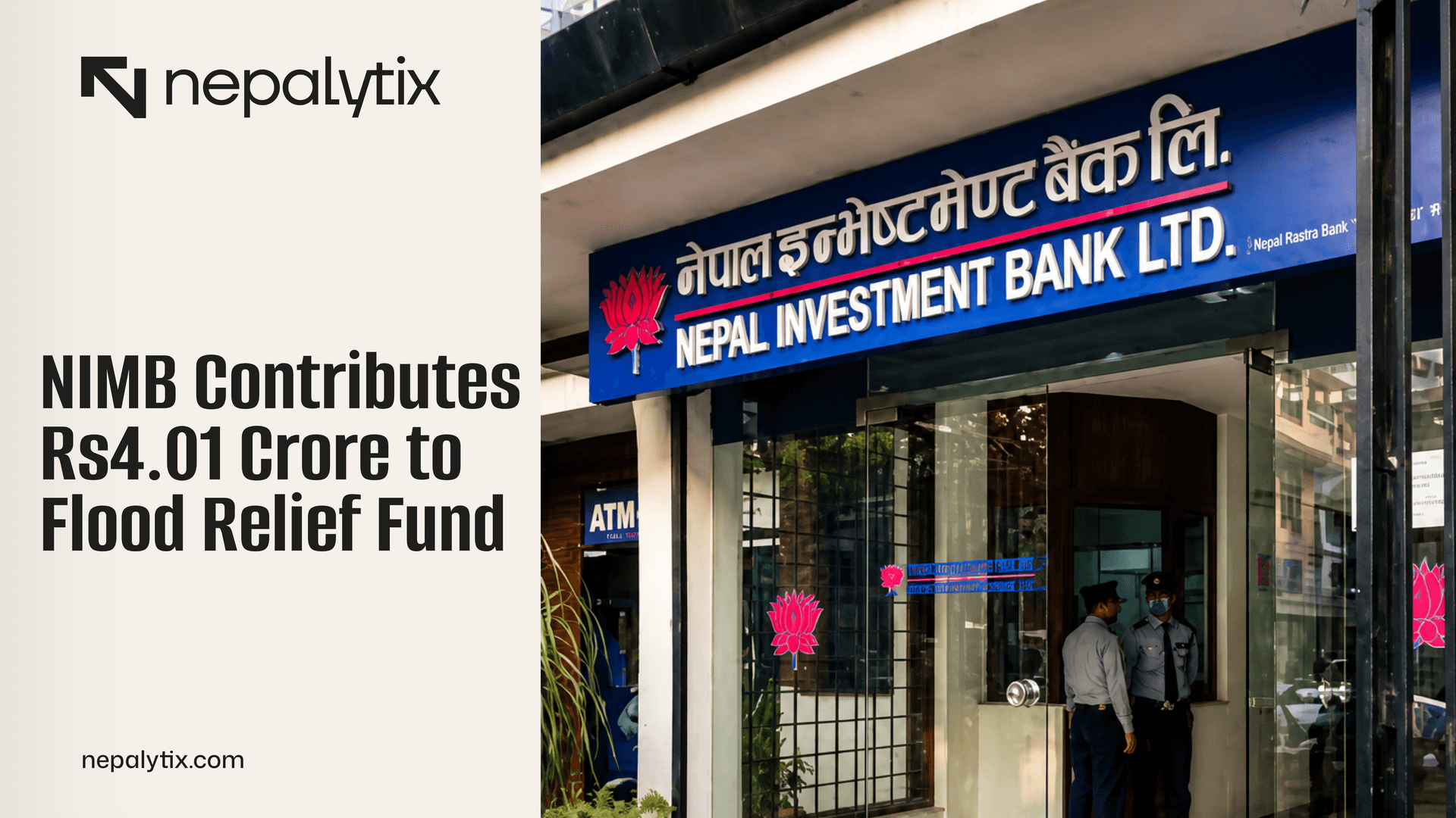 NIMB Contributes Rs4.01 Crore to Flood Relief Fund