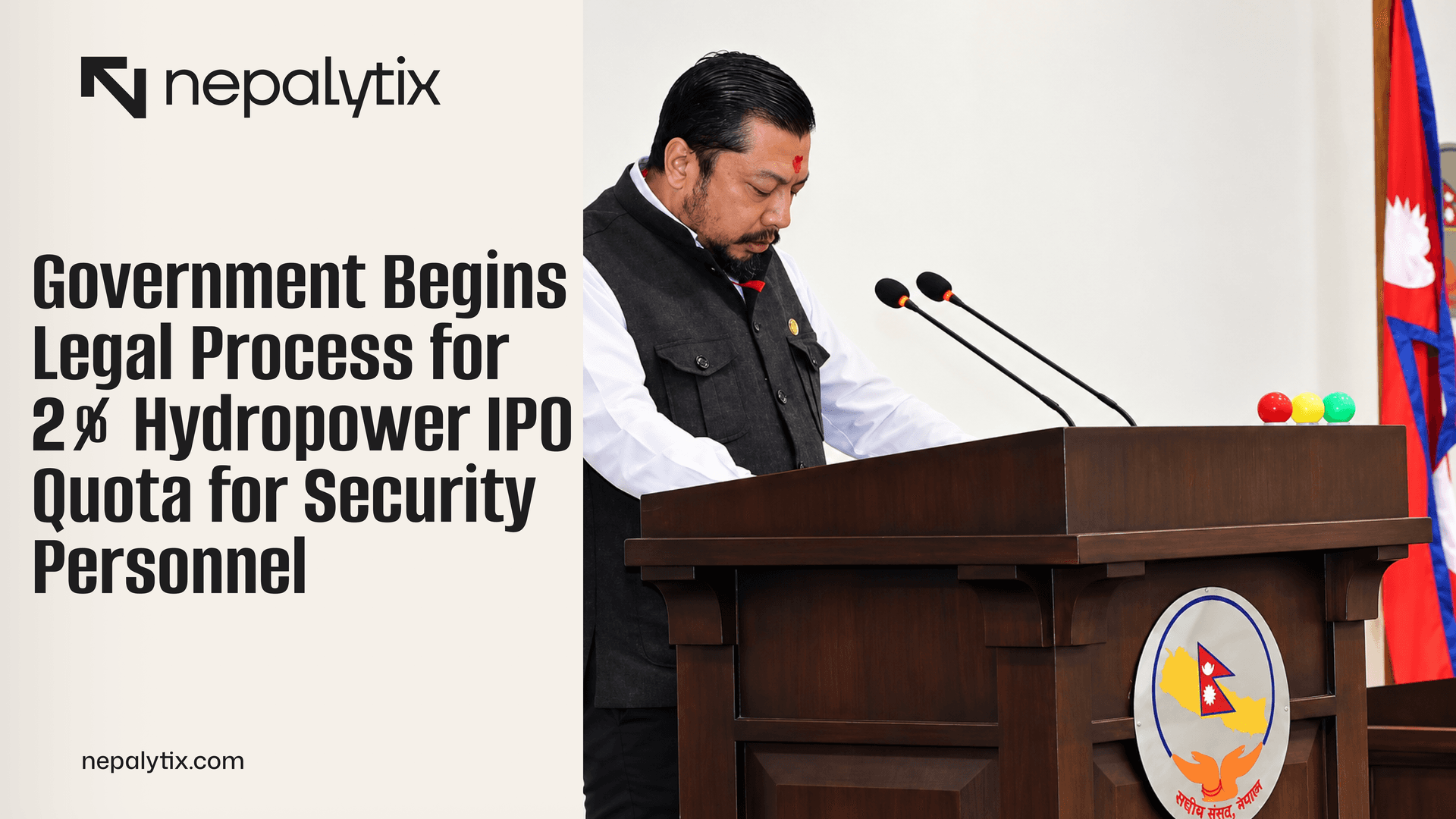Government Begins Legal Process for 2% Hydropower IPO Quota for Security Personnel