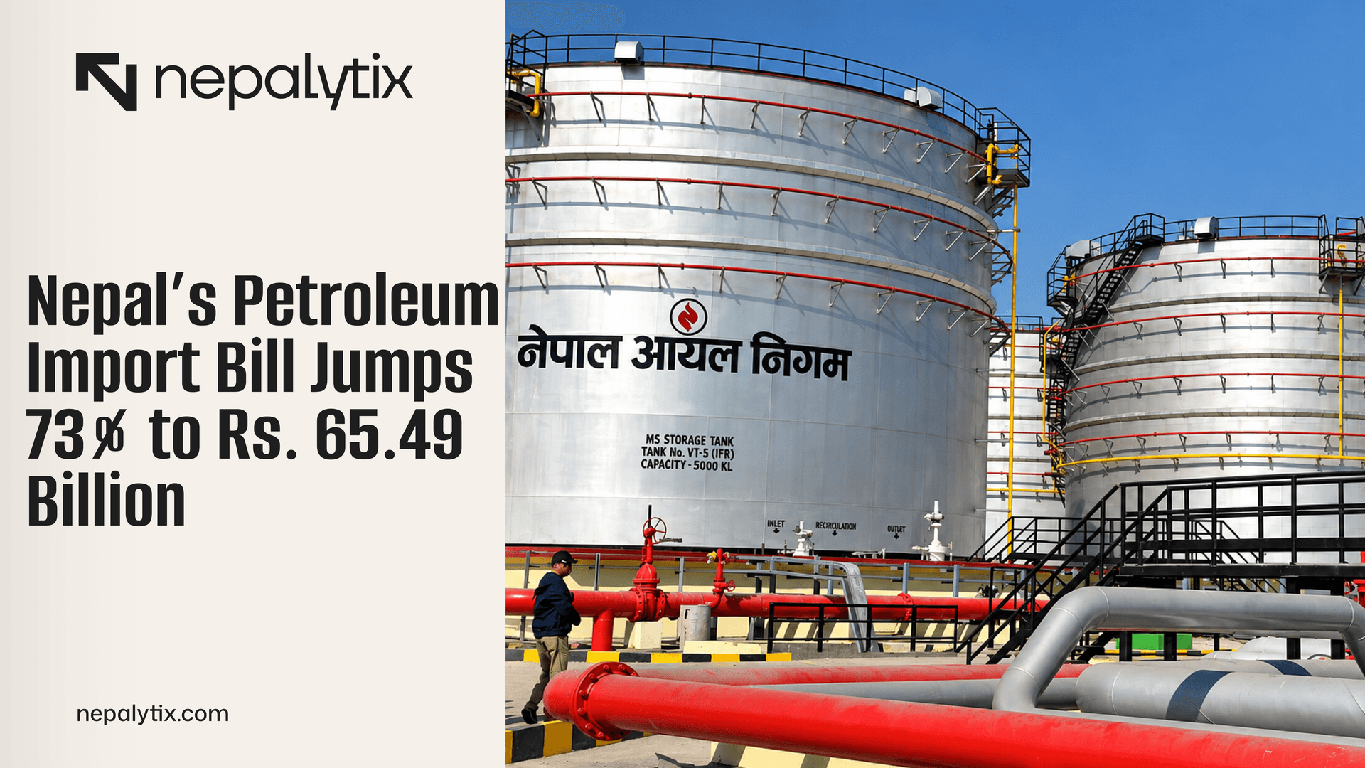Nepal’s Petroleum Import Bill Jumps 73% to Rs. 65.49 Billion